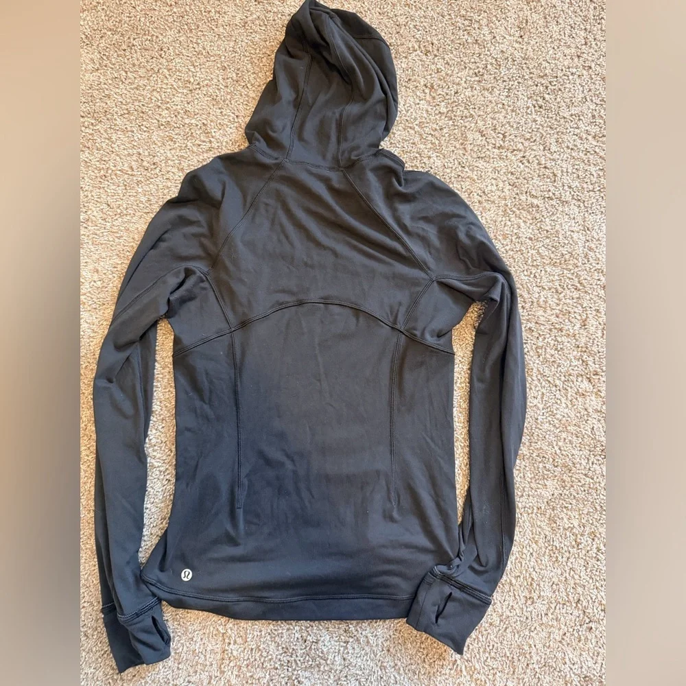 Lululemon Its Rulu Run Long Sleeve Hoodie womens size 6 in black
